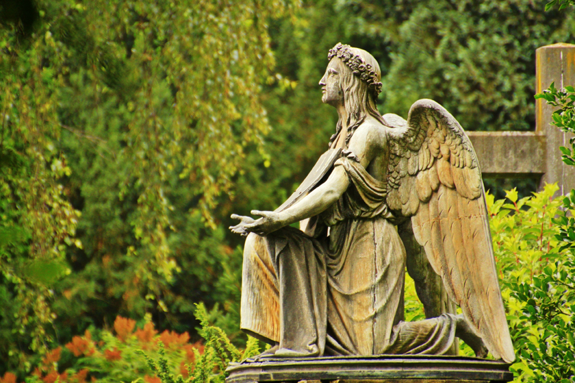 Angel headstone